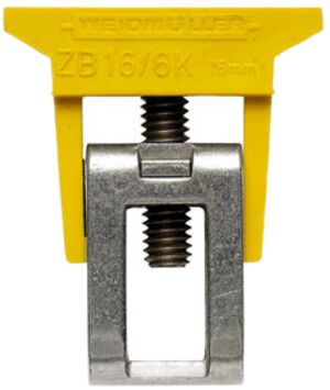 Vite staffa Weidmüller ZB 16/6K GE/GN per barra collectrice, PA verde/giallo