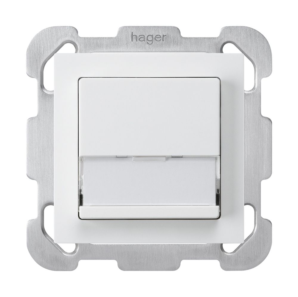 Poussoir de sonnerie ENC porte-étiquette A/1L kallysto blanc plaque fixation