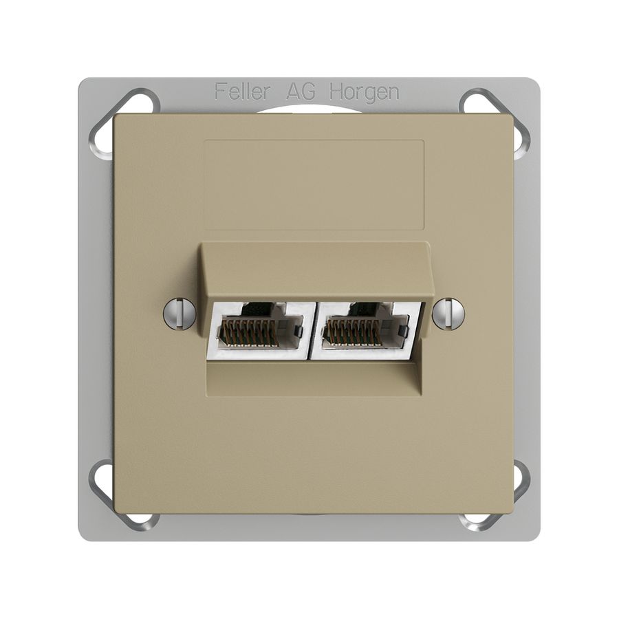 EB-Dose 2×RJ45/s 4P getr. EDIZIOdue sand ITplus