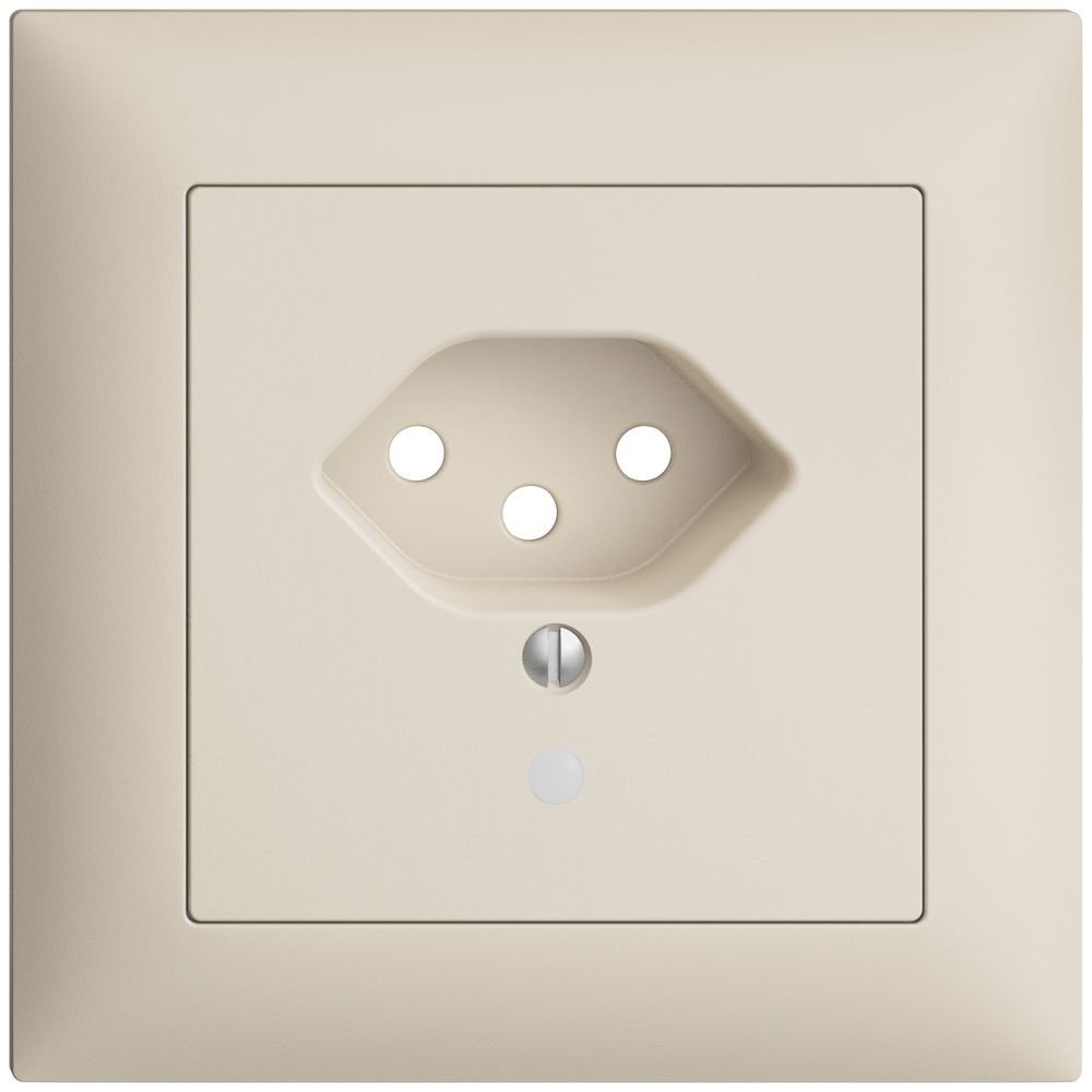 UP-Frontset EDIZIOdue T13 crema 88×88mm mit Linse