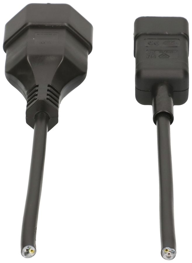 Apparatekabel MAX HAURI Td 3×1mm² 2m schwarz Stecker C14/T13