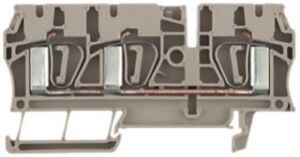 Durchgangs-Reihenklemme Weidmüller ZDU 4/3AN Zugfeder 4mm² TS35 beige