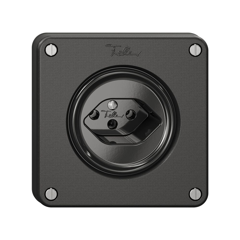 Steckdose NEVO, 1×T13, schwarz