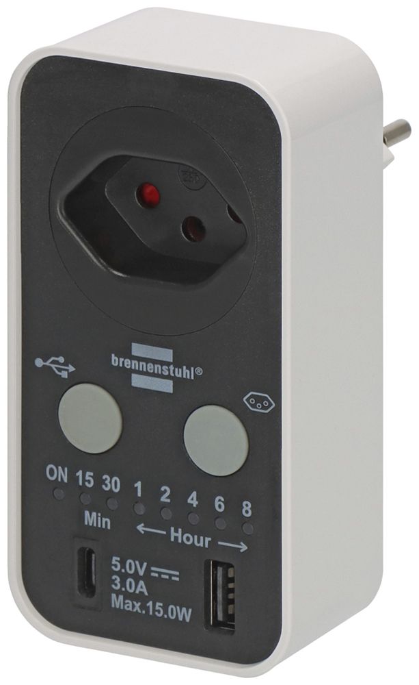 Timer per presa CDT A 2 CH digitale tipo 13 10A 240V 2300W IP20