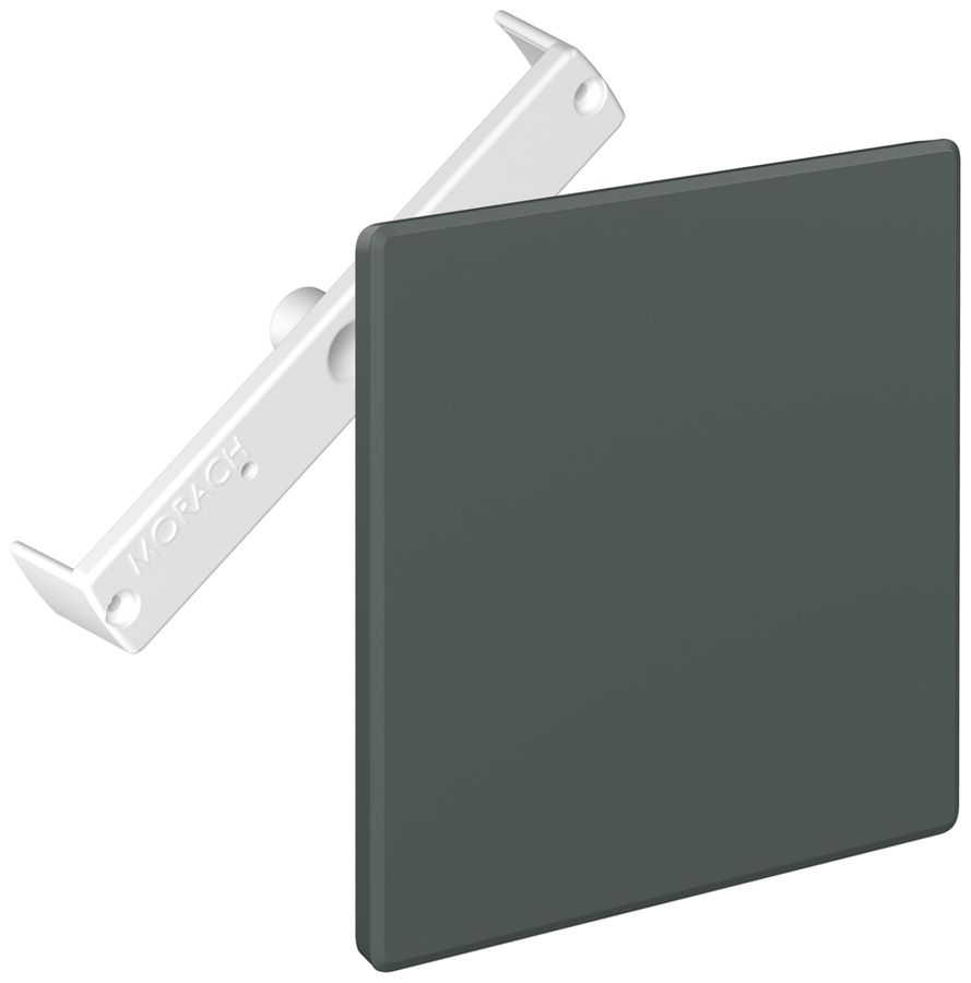 Steckdeckel CRALLO-RED-BOX 130×130mm mit Diagonalsteg dunkelgrau