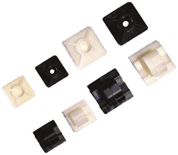 Sockel selbstklebend für Kabelbinder 26×13mm transparent