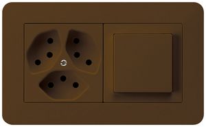 UP-Kombination kallysto.trend Gr.I-I horizontal 3×Typ 13+Schalter S3 braun