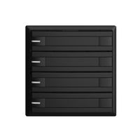 KNX-Taster RGB EDUE, 250mW, m.RGB-LED, m.Papiereinlage, 4×Taste, 2×Tastenb., sz