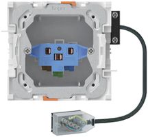 EB-Steckdose 1×Typ 13/23, Flachkabel-Anschluss Technofil, L2, Td 3×2.5mm²