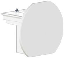 Endkappe Sylvania Lytespan ROUND 46×40mm Kunststoff weiss