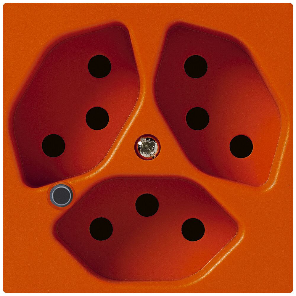 Prise Hager kallysto 3×T13 illuminé A orange