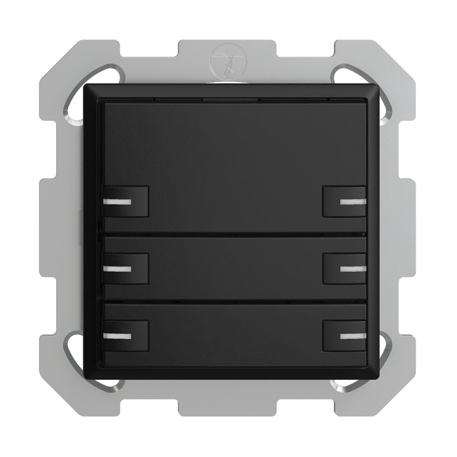 Poussoir KNX RGB ENC EDUE, 250mW, a.LED RGB, 6×poussoir, comm.1×touche, no