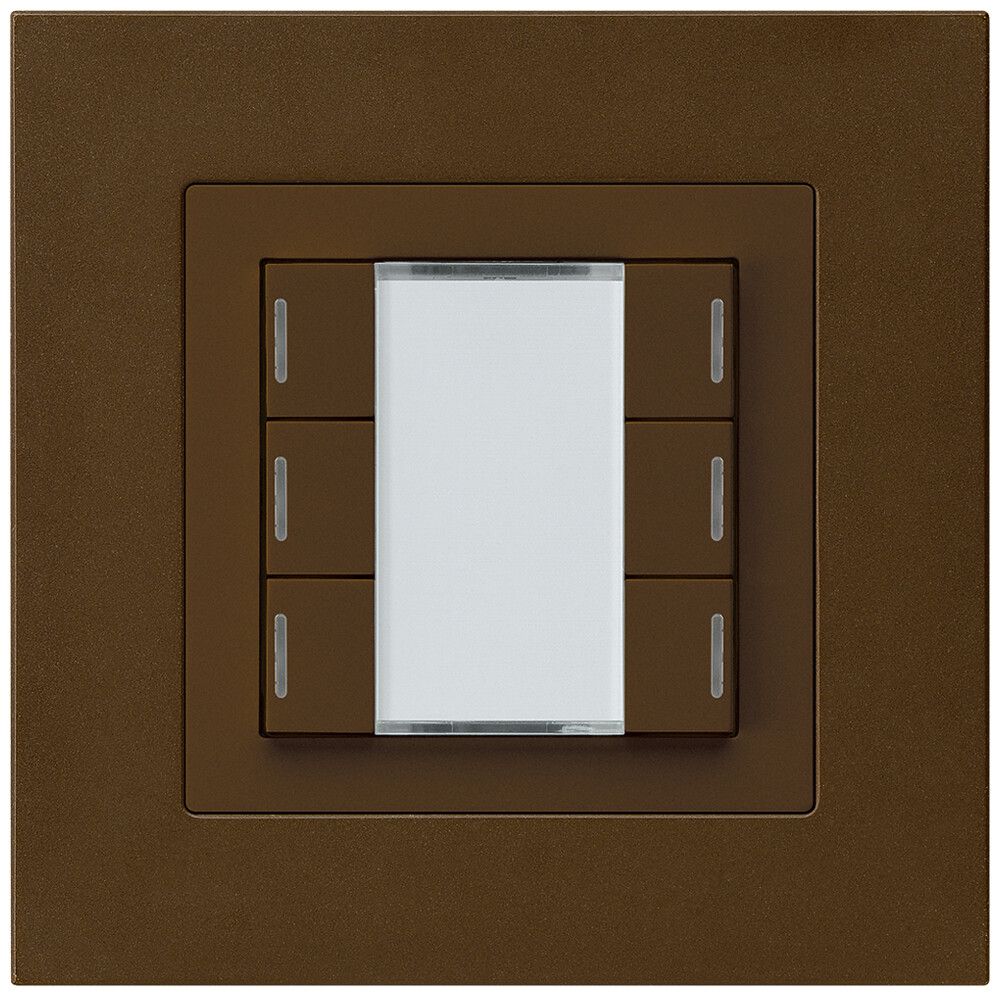 UP-Taster kallysto.pro KNX 6×RGB LED s/e-link braun