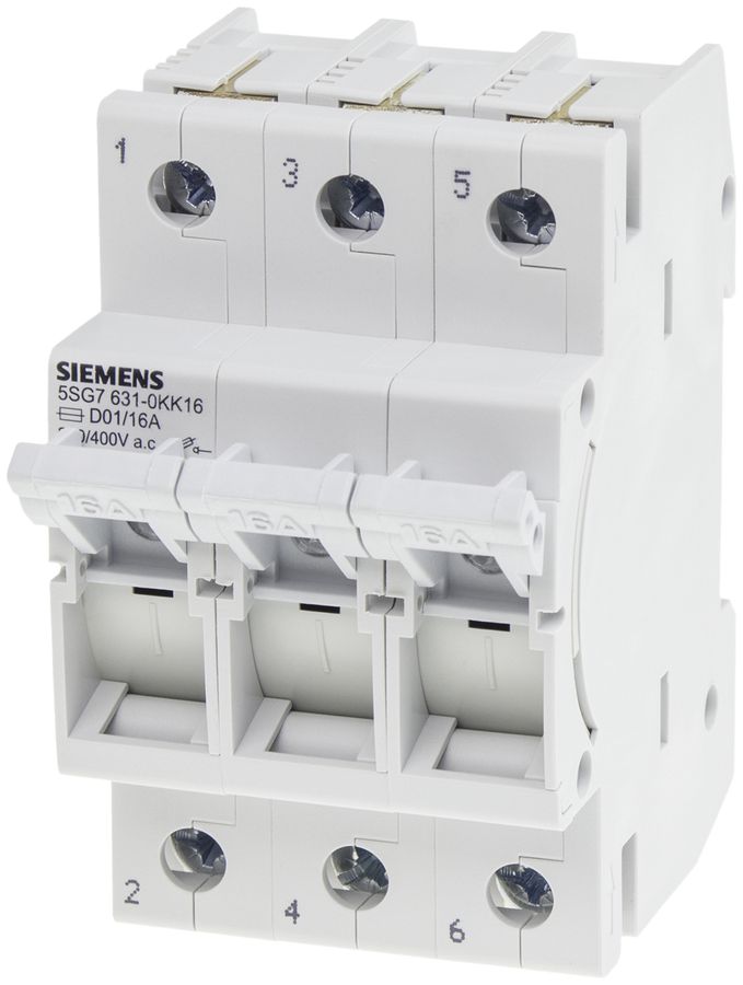 Interrupteur de charge Siemens MINIZED 5SG7 avec fusible D01 3L 400V 16A 3UM