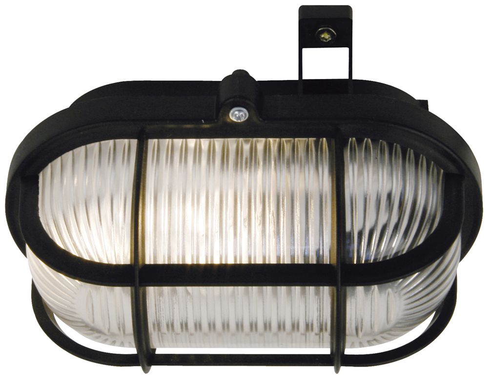 Decken-/Wandleuchte Nordlux Oval Skot 1×E27 60W IP44 180×100mm schwarz