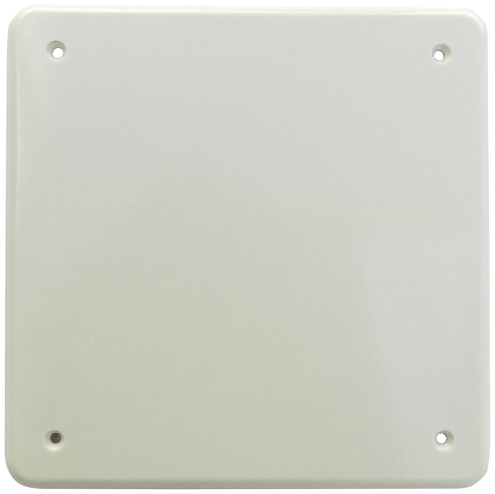 Deckplatte 2×2 4 Befestigungslöcher weiss