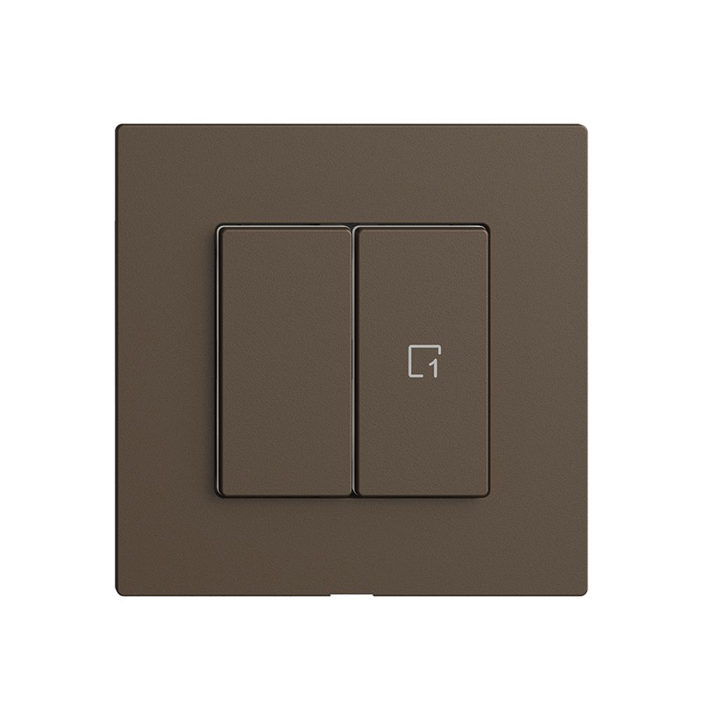 Druckschalter 1K/2T Szene Edue Wiser coffee