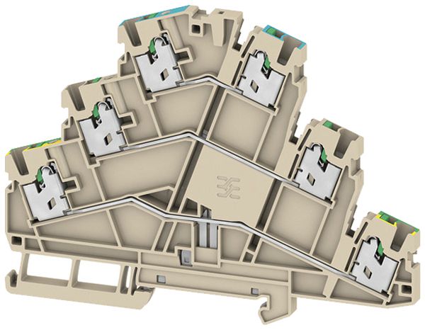 Borne de passage joignable WM S3T 2.5mm² 24A 800V ressort 2×3 DIN35 be