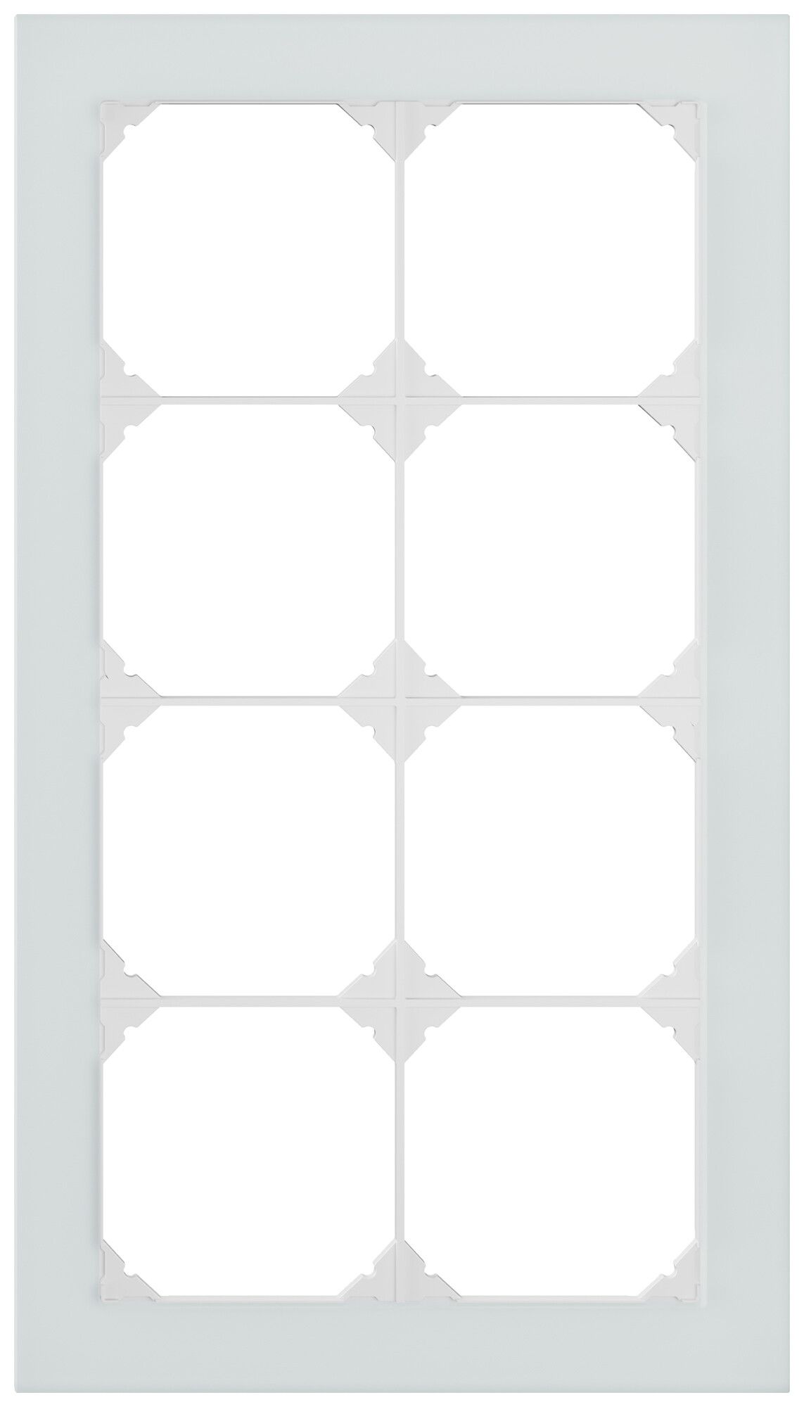 UP-Abdeckrahmen EDIZIO.liv prestige SNAPFIX® 4×2 154×274mm Glas Si