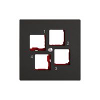 Montageset EDIZIO.liv EASYNET S-One SNAPFIX® gerade 4×RJ45 sz