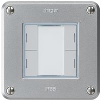 UP-Taster robusto A KNX 4× RGB LED s/e-link aluminium