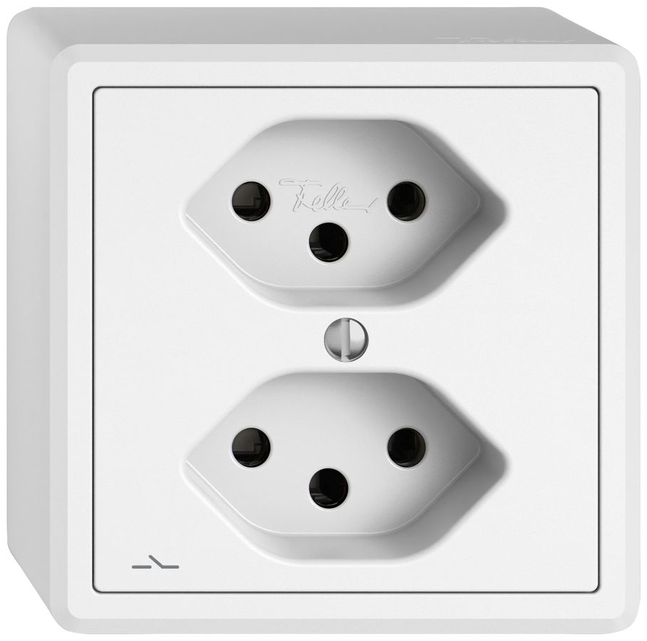 Prise AP EDIZIO.liv SNAPFIX® 2×T13 1×S bc