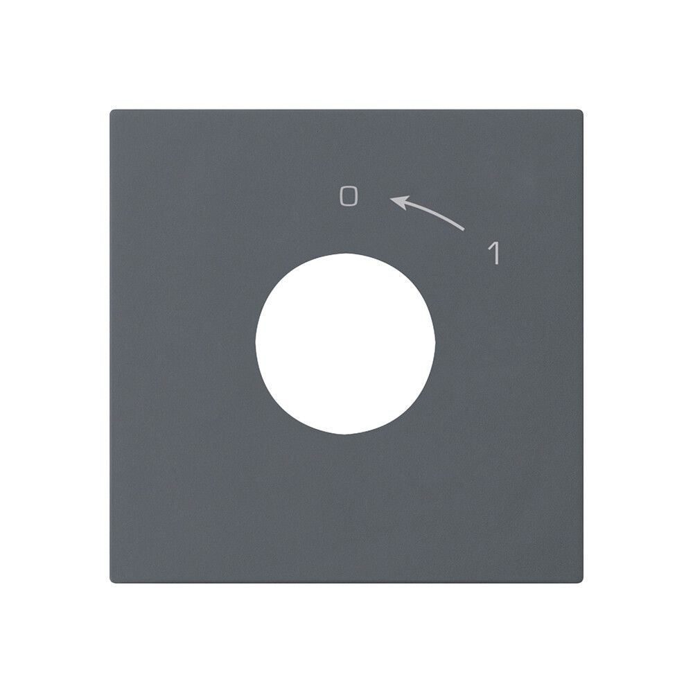 Kit frontale per contatto rotativo a chiave 60×60mm kallysto 0<-1 antracite