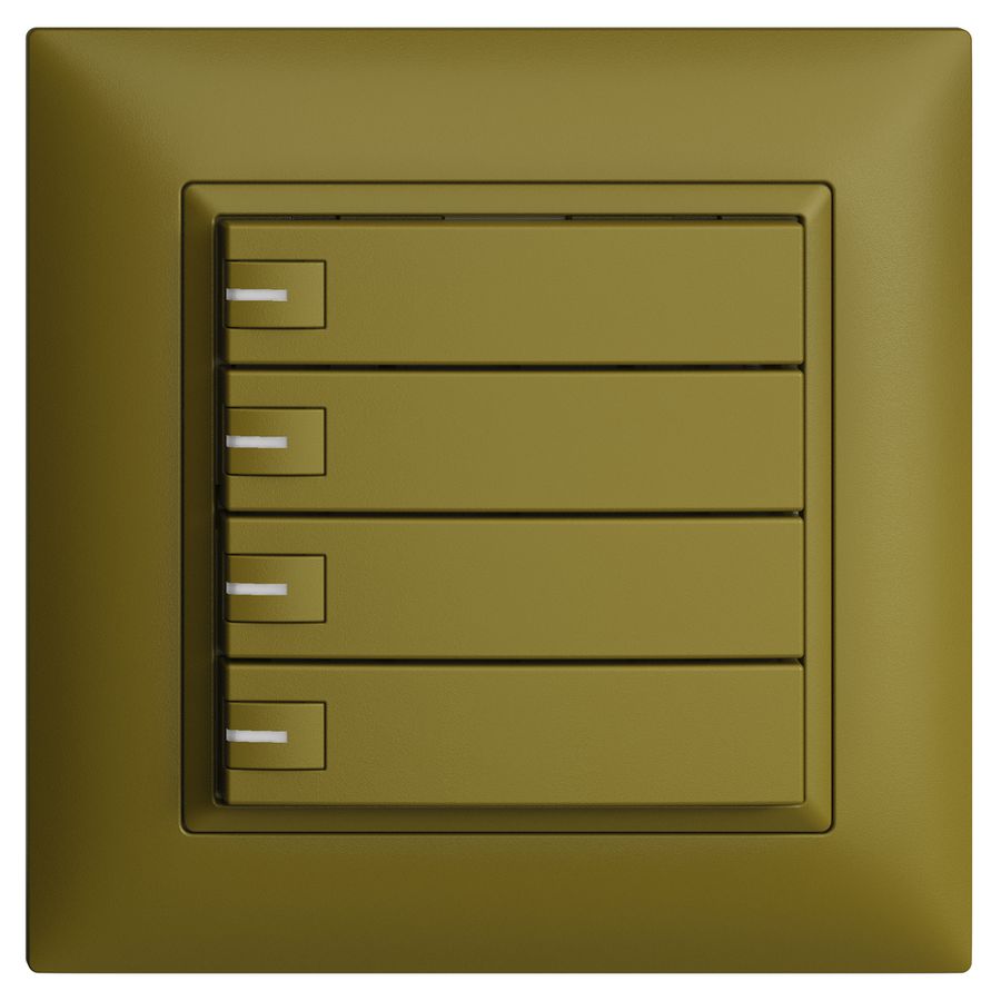 UP-KNX-Taster RGB EDUE FMI, 250mW, m.RGB-LED, 4×Taste, 1×Tastenb., ov