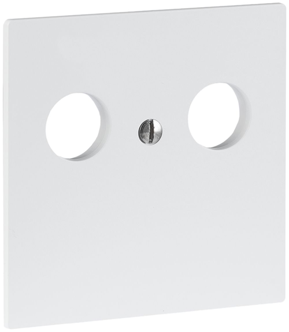 Frontplatte R&M 2×Koax 60×60mm weiss