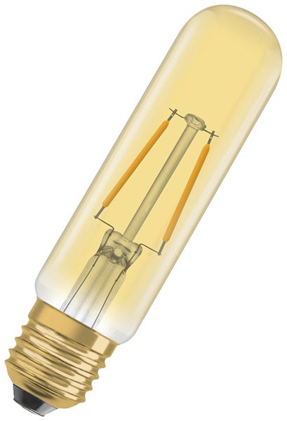 Lampe LED LEDVANCE Vintage Tubular E27 2.5W 200lm 2000K Ø32×127mm clair or