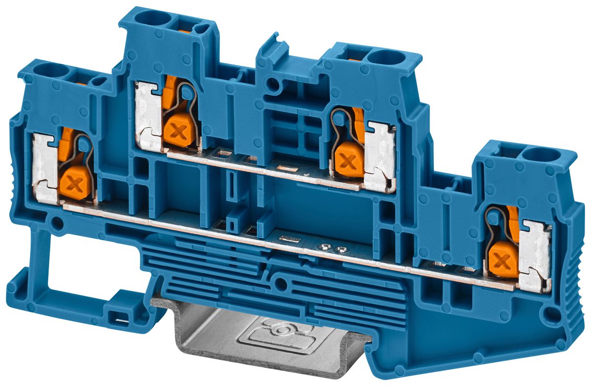 Durchgangs-Reihenklemme PX XTTB 2,5 BU 4mm² 22A 800V 2×2 TH35 bl