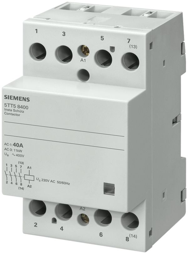 Contacteur de puissance Siemens SENTRON INSTA 5TT5 230VAC, 4O 63A