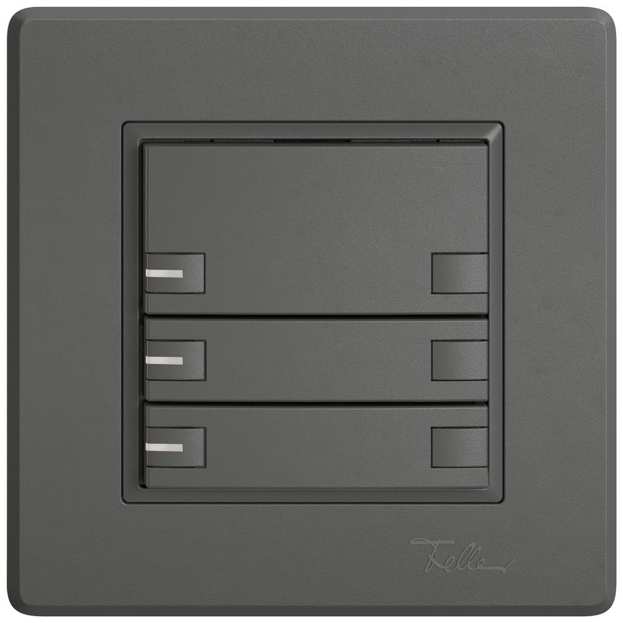 Poussoir KNX RGB ENC EDIZIO.liv SNAPFIX® capteur temp.RGB-LED 3× comm.2T grf