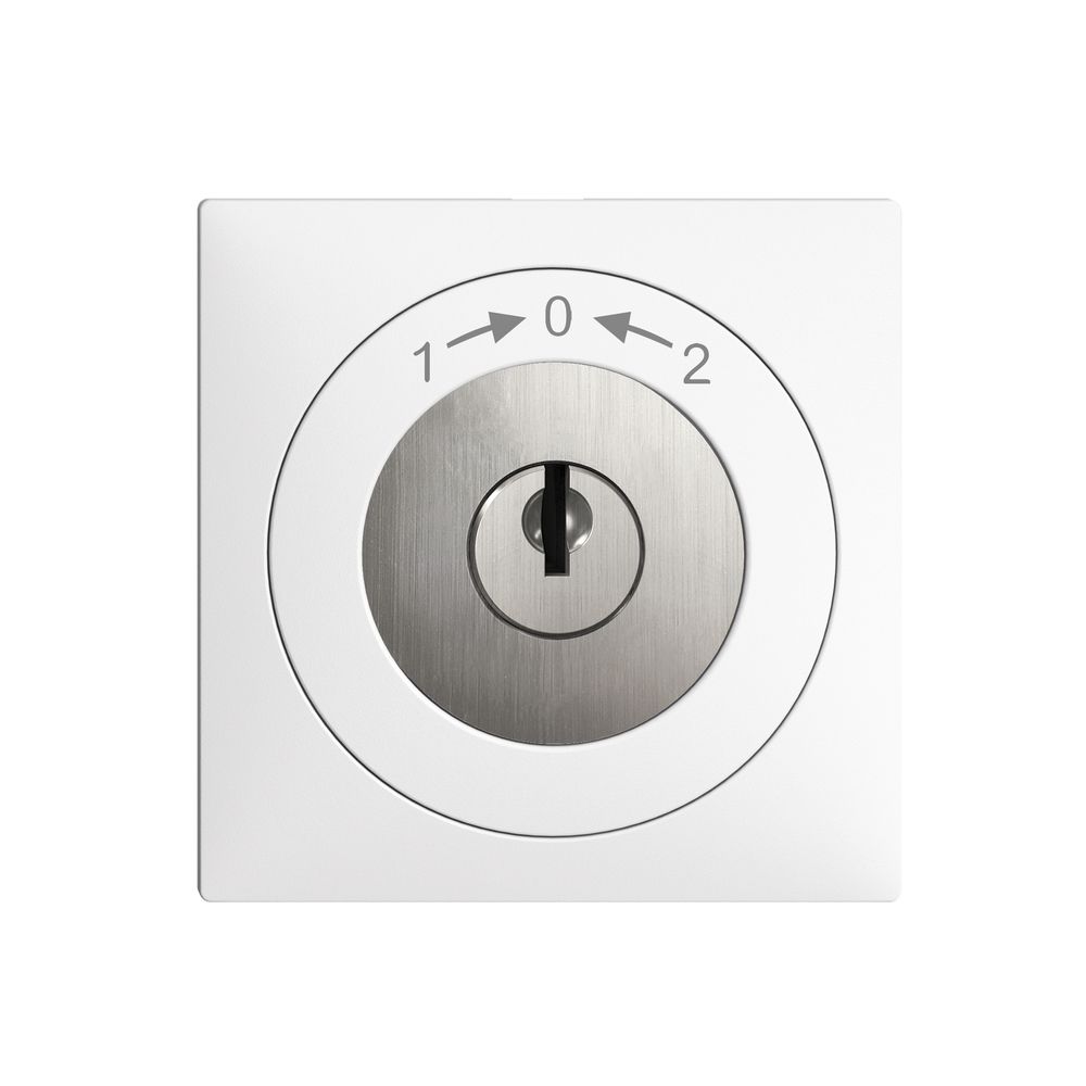 Contact pivotant ENC 1->0<-2 EDIZIOdue blanc avec serrure de sûreté