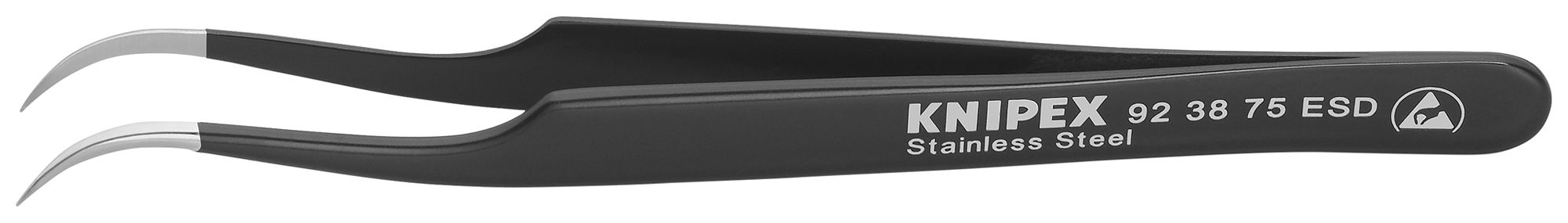 Pinzetta KNIPEX 92 38 75 ESD 120mm, 45°