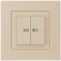 UP-Leuchtdruckschalter kallysto.pro 1/3+3/1 mit 2 Linsen beige