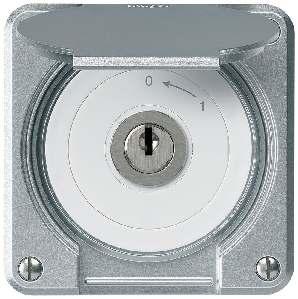UP-Schlüsselschwenktaster robusto IP55 aluminium mit Deckel 2P