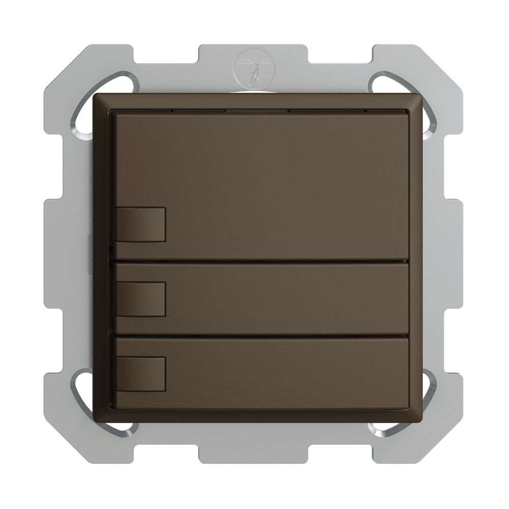 UP-KNX-Taster RGB EDUE, 250mW, o.LED, 3×Taste, 1×Tastenb., cof