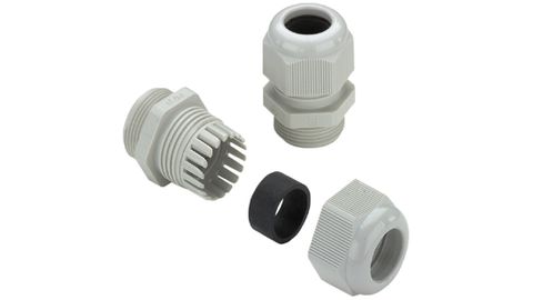 Grau mit Gegenmutter und Zugentlastung