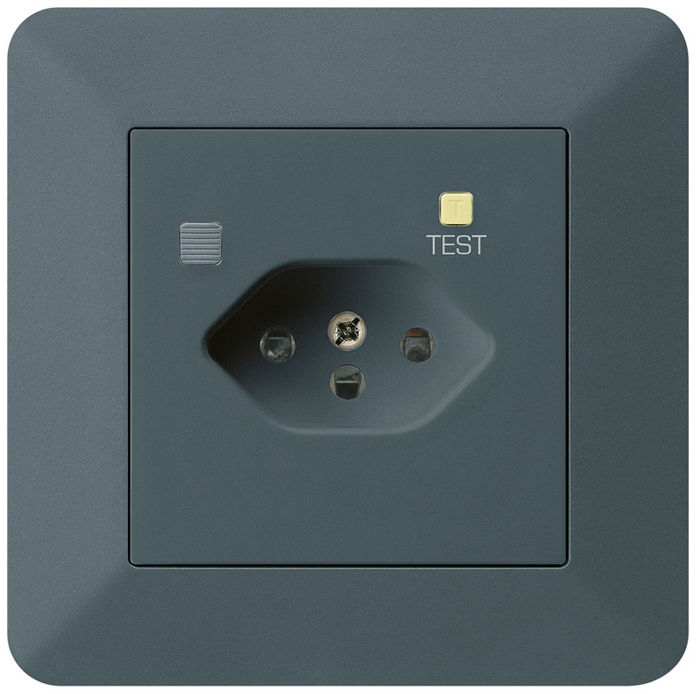 UP-Steckdose KTR T13 FI 30mA anthrazit