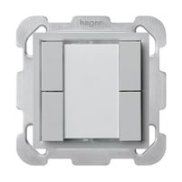 Poussoir universel ENC 4×KLA B avec LED gris clair