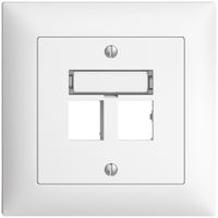 UP-Montageset EDIZIOdue Geradeauslass, für 2×RJ45 freenet, weiss