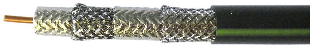 Câble coaxial Cablecom TX15AQ 60/40-O 105dB Cca noir, 900m