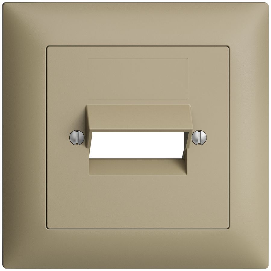 Kit frontale EDIZIOdue sand 88×88mm 2×RJ45
