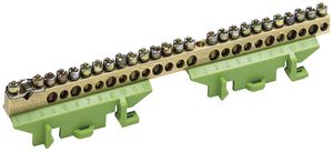 Barrette à bornes de protection Hager 1×25/11×16/13×10mm²