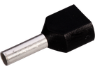 Zwillings-Aderendhülse isoliert 2×1.5mm²/8mm schwarz
