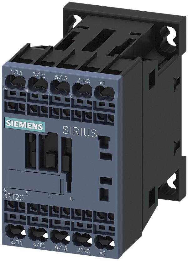 Leistungsschütz Siemens SIRIUS 3RT2 S00 230VAC 3L 7A (+1Ö) Federzugklemmen