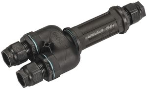 Verbindungsbox SLV 5-polig Durchgangsverdrahtung IP68 schwarz