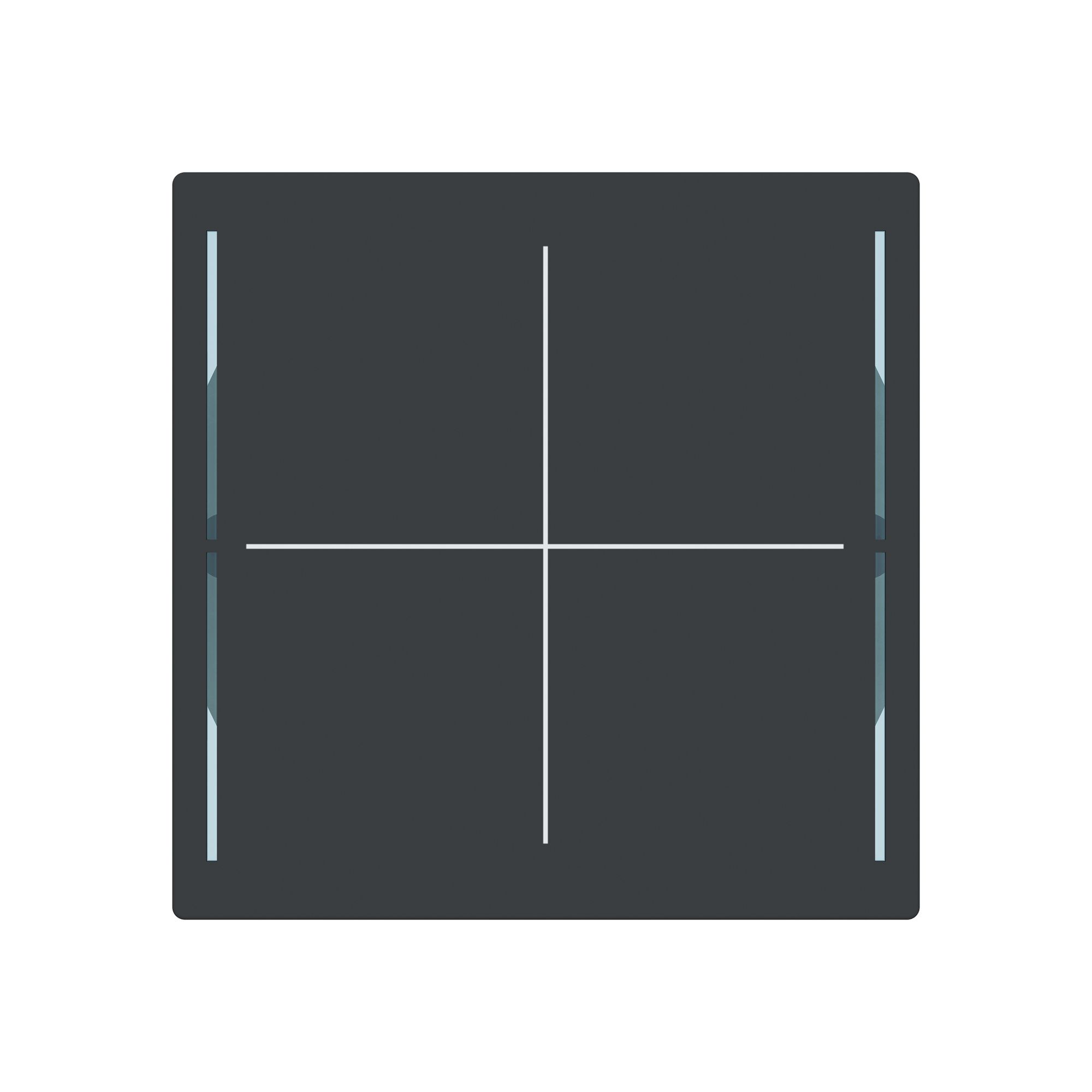 Élément de commande ABB SIDUS touch E KNX avec BCU 1…4-fois anthracite