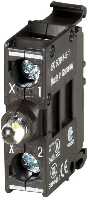 LED-Leuchtelement Eaton M22 12…30VUC Bodenbefestigung/Schraubanschluss weiss